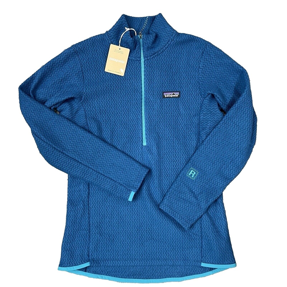 Patagonia Women's R1 Air 1/2 Zip Neck Pullover Size XS Lagom Blue Sweater NEW